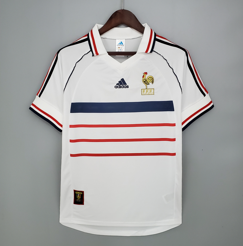 1998 France Away Retro Soccer Jersey Shirt